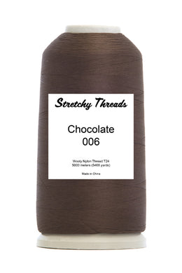 Chocolate Wooly Nylon Thread - Stretchy Threads