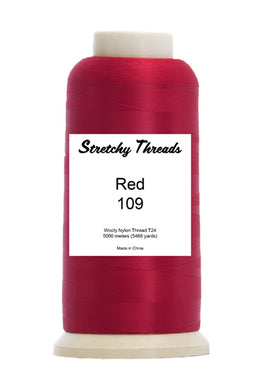 Red Wooly Nylon Thread - Stretchy Threads