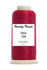 Red Wooly Nylon Thread - Stretchy Threads