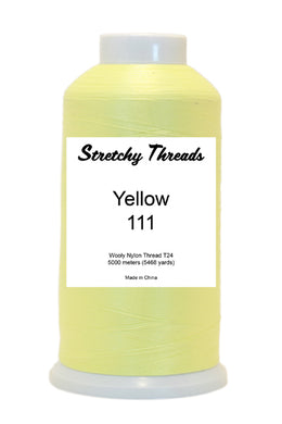 Yellow Wooly Nylon Thread - Stretchy Threads