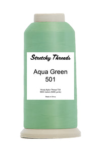 Aqua Green Wooly Nylon Thread - Stretchy Threads