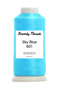 Sky Blue Wooly Nylon Thread - Stretchy Threads