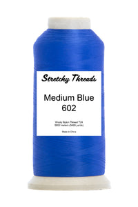 Medium Blue Wooly Nylon Thread - Stretchy Threads
