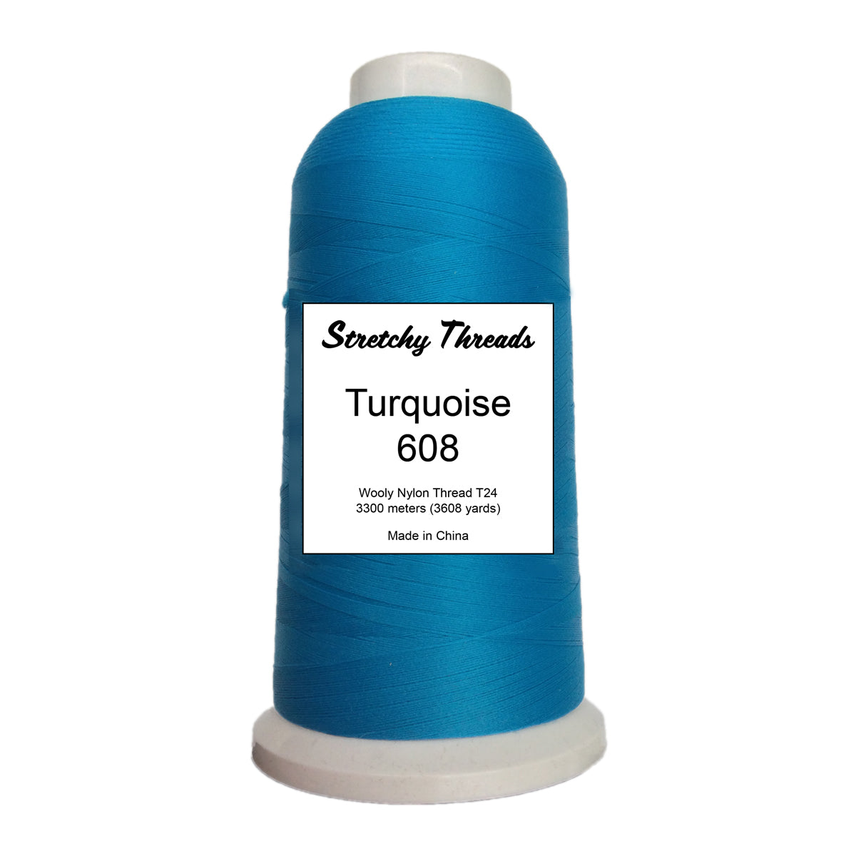 Turquoise Wooly Nylon Thread Wooly Nylon Thread - NEW SIZE & COLOR! – Stretchy  Threads