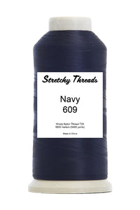Navy Wooly Nylon Thread - Stretchy Threads