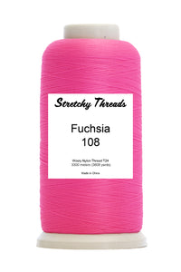 Fuchsia  Wooly Nylon Thread - NEW SIZE! - Stretchy Threads