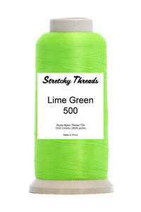 Lime Green Wooly Nylon Thread - NEW SIZE! - Stretchy Threads